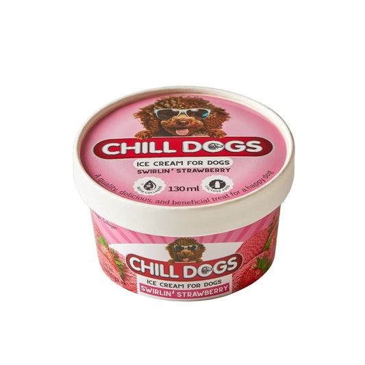 Chill Dogs Swirlin' Strawberry Cup 130Ml