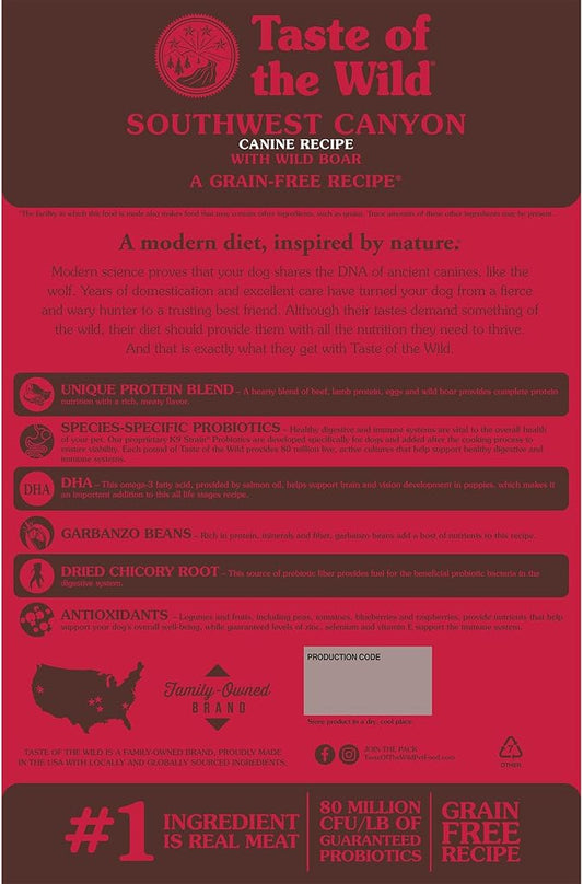 Taste of the Wild Southwest Canyon Canine Recipe with Wild Boar 12.7kg
