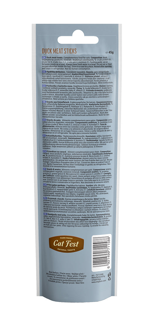 Cat Fest Meat Sticks Duck For Cat - 45g
