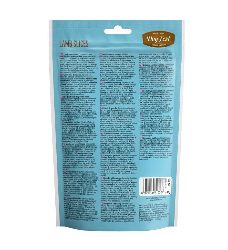 Dog Fest Lamb Slices For Puppies - 90g