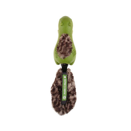 GiGwi Forestail Squirrel Push to Mute with Plush Tail (Green)