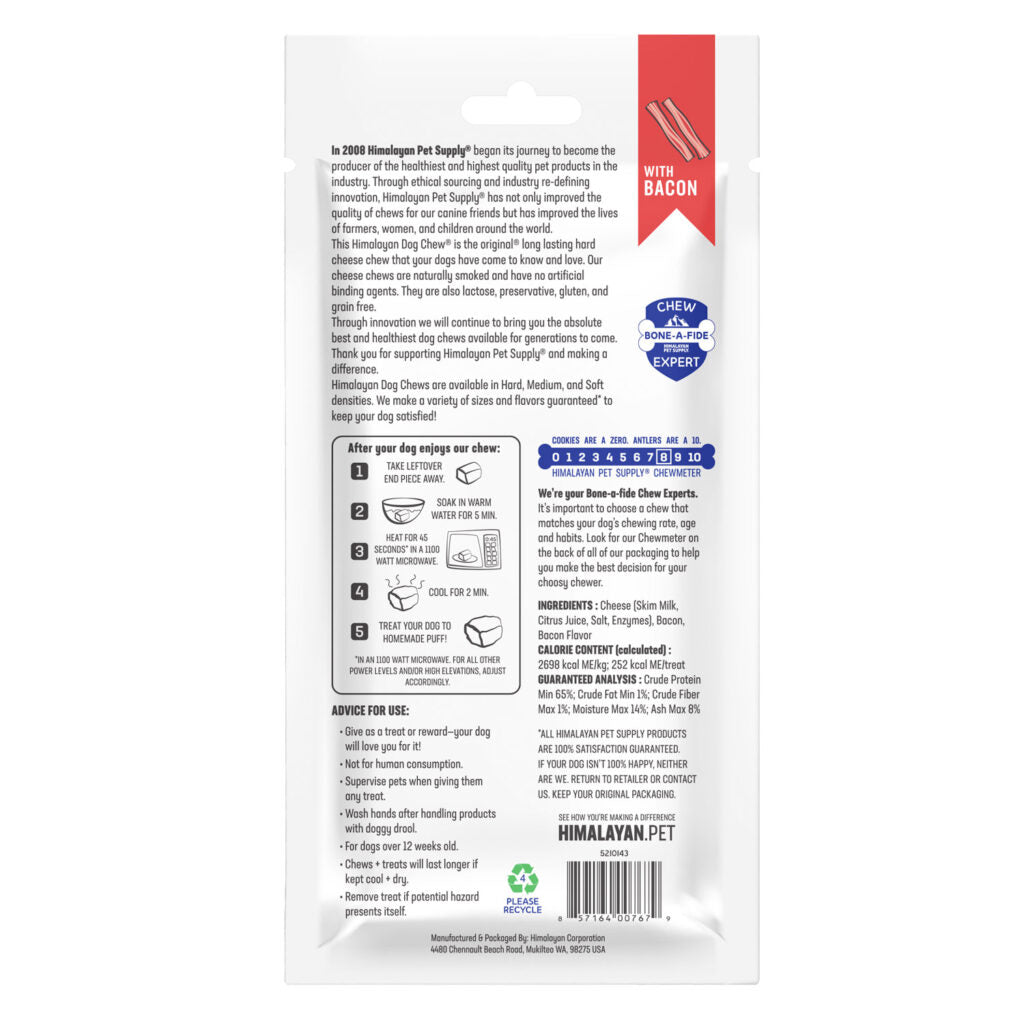 Himalayan Dog Chew Bacon – Large