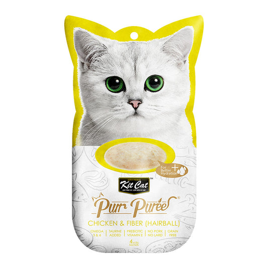 Kit Cat Puree Chicken & Fiber(Hairball)