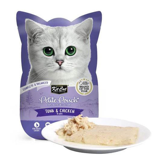 Kit Cat Petite Pouch - Tuna & Chicken In Aspic Wet Cat Food 70G
