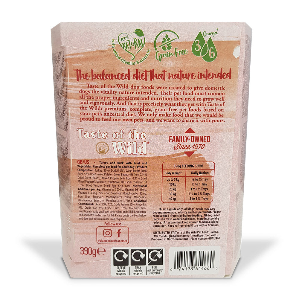 Taste of the Wild Wet Food TURKEY Fruit & Veg Tray