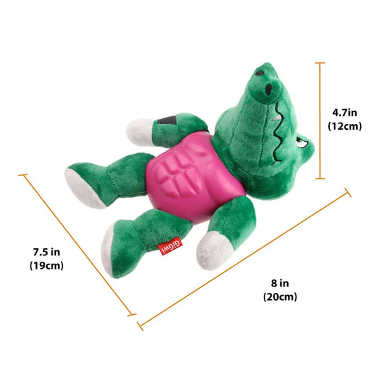 Gigwi I'm Hero Armor Alligator TPR / Plush with Squeaker Dog Toy