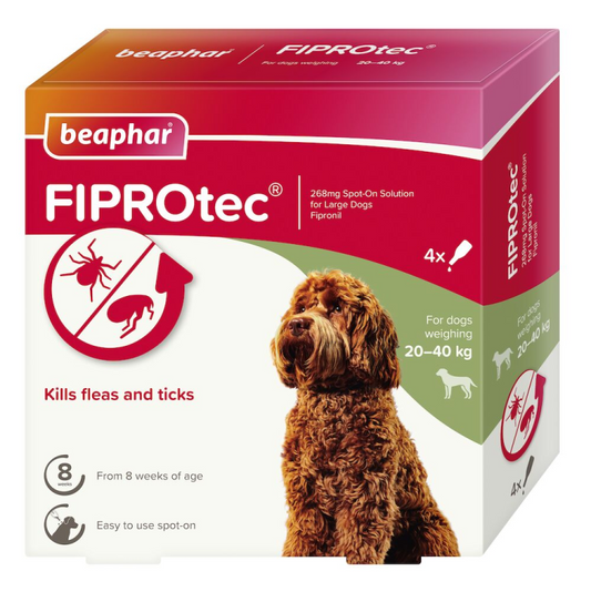 Beaphar Fiprotec for Large Dog, 4 Pipettes