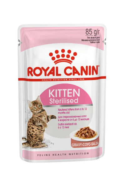 Royal Canin Feline Health Nutrition Kitten Sterilised Gravy (WET FOOD - Pouches)
