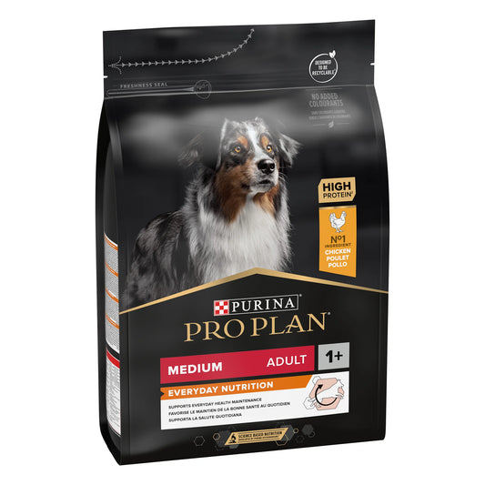 Purina Pro Plan Everyday Nutrition Medium Adult, Dry Dog food with Chicken, 3 kg