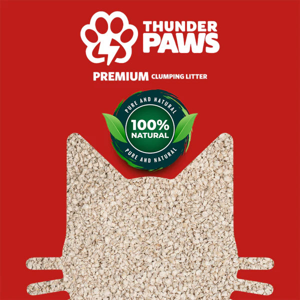 Thunder Paws Premium Hard Clumping Clay Cat Litter 10 L