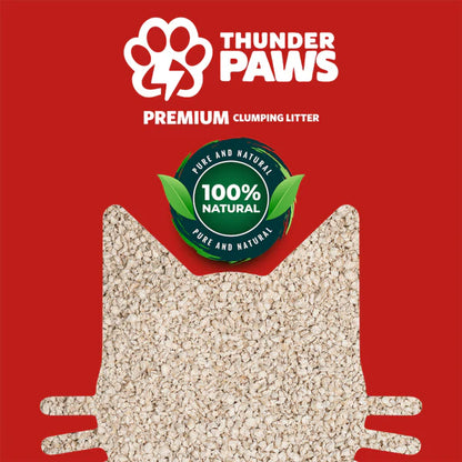 Thunder Paws Premium Hard Clumping Clay Cat Litter 10 L
