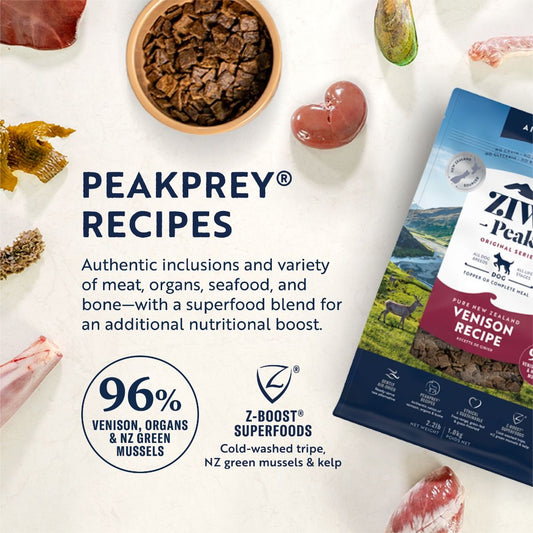 ZIWI Peak Air-Dried Venison Recipe Dry Dog Food - 1 KG