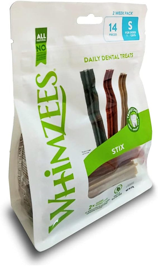 Whimzees Daily Dental Treats Stix Small 14 pieces, For Dogs 7-12kg