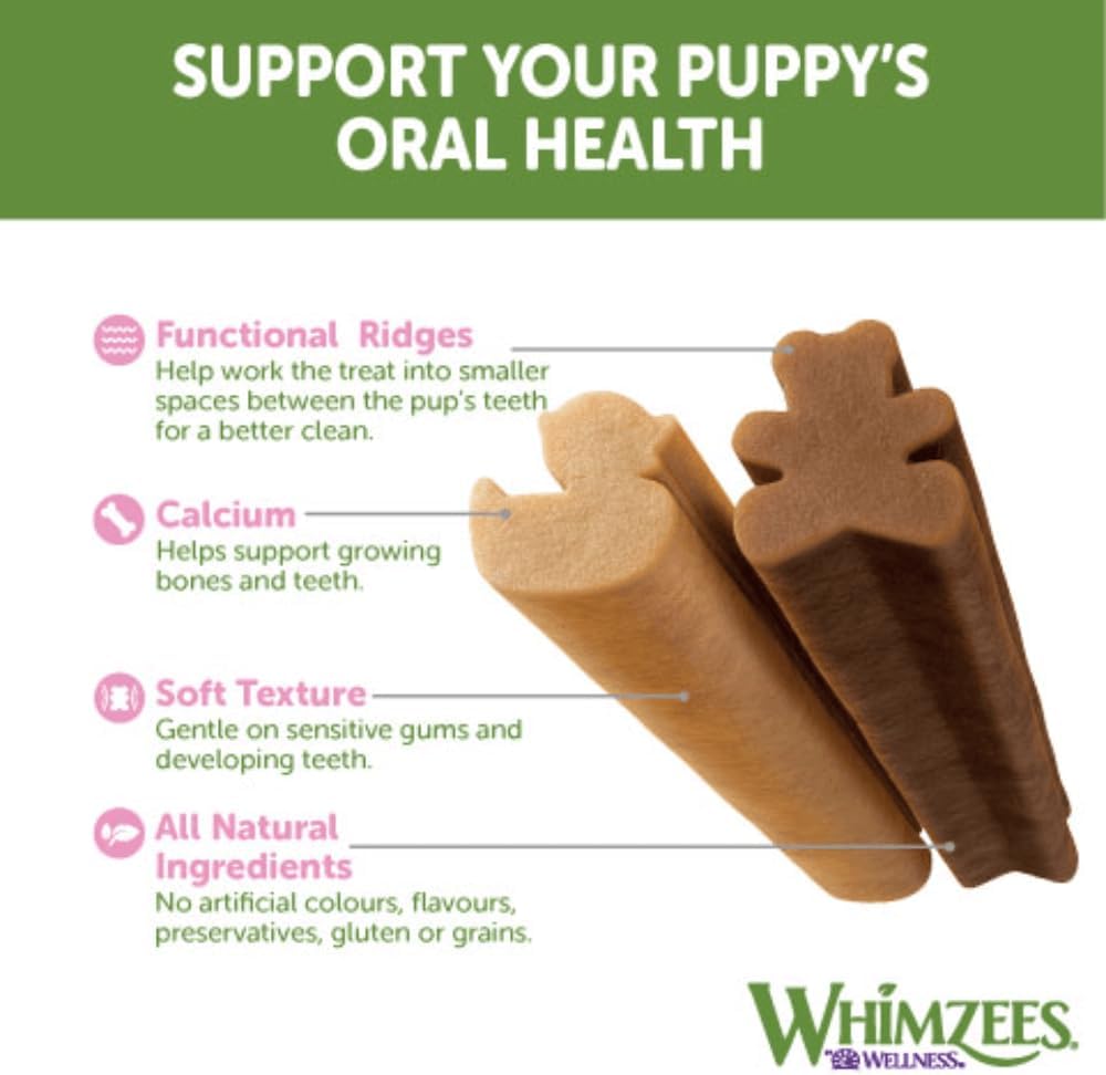 Whimzees Puppy Dental Dog Treats - Stix XS/S 28pcs