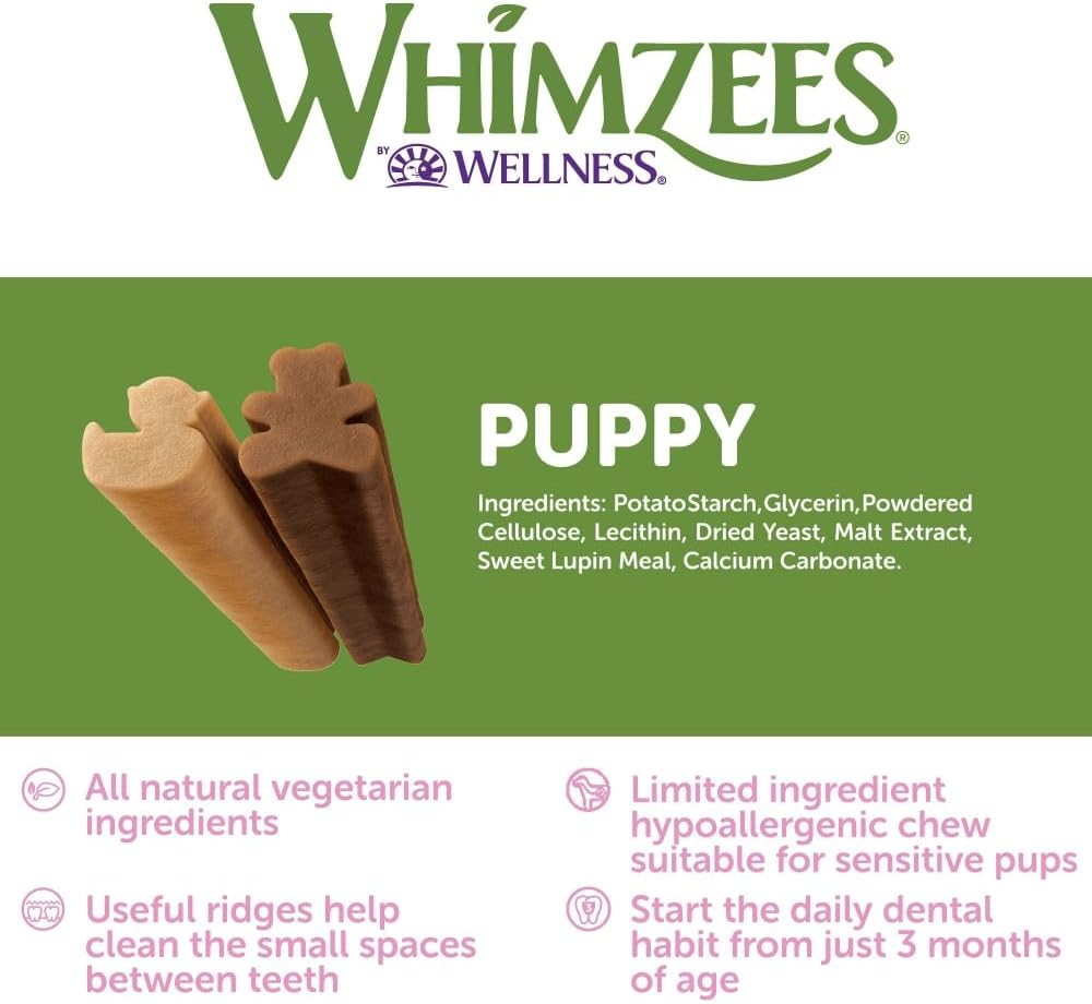 Whimzees Puppy Dental Dog Treats - Stix XS/S 28pcs