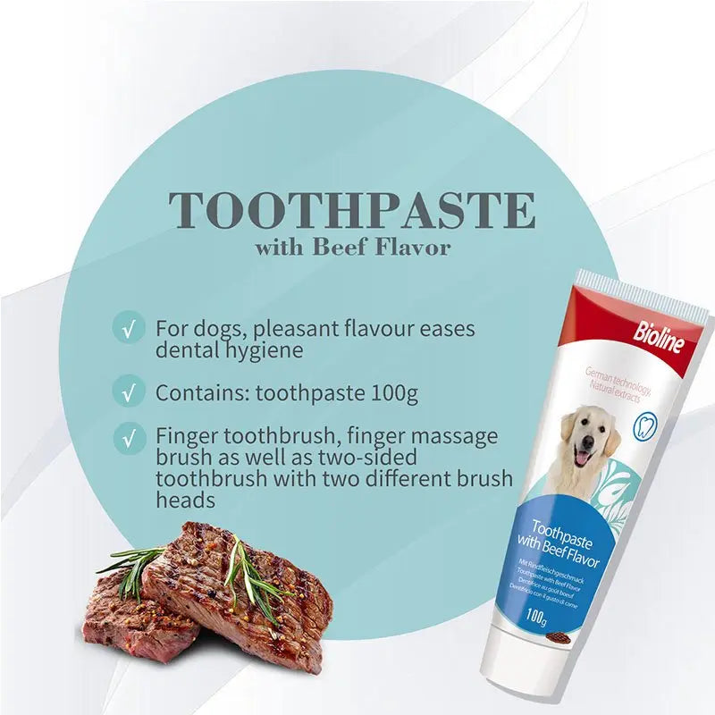 Bioline Dental Care Set- 100g, Flavor - Beef