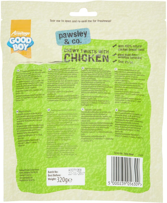 GOOD BOY Armitage Chewy Chicken Twists 320Gm