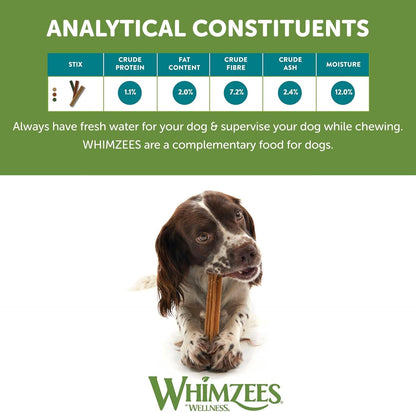 Whimzees Natural Grain Free Dental Dog Treats, Stix Medium 14 Pcs