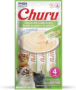 Inaba CHURU CHICKEN WITH SCALLOP 56 g/4 sticks per pack