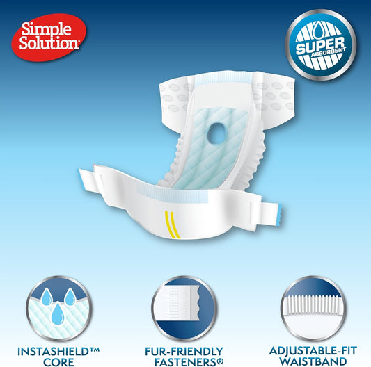 Simple Solution Disposable Female Dog Diapers, White, XXL Pack Of 12, X-Large