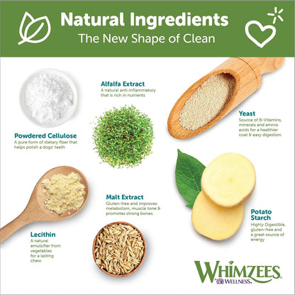 Whimzees Natural Grain Free Dental Dog Treats, Stix Medium 14 Pcs