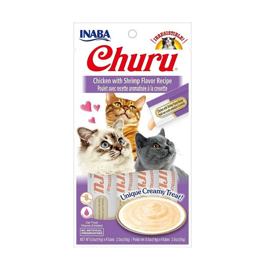 Inaba CHURU CHICKEN WITH SHRIMP 56 g/4 sticks per pack
