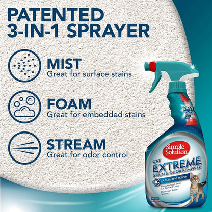 Simple Solution Extreme Cat Stain Odor Remover – 32 OZ