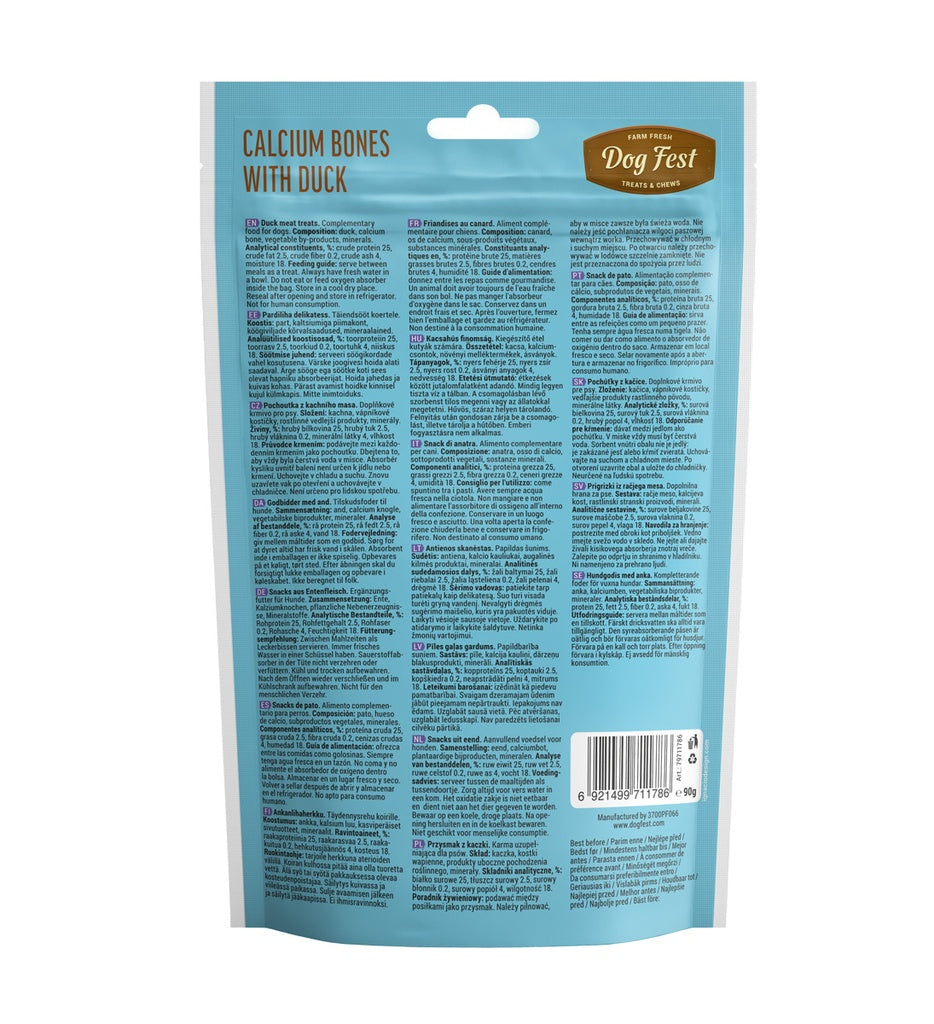 Dog Fest Calcium Bones With Duck For Puppies - 90g