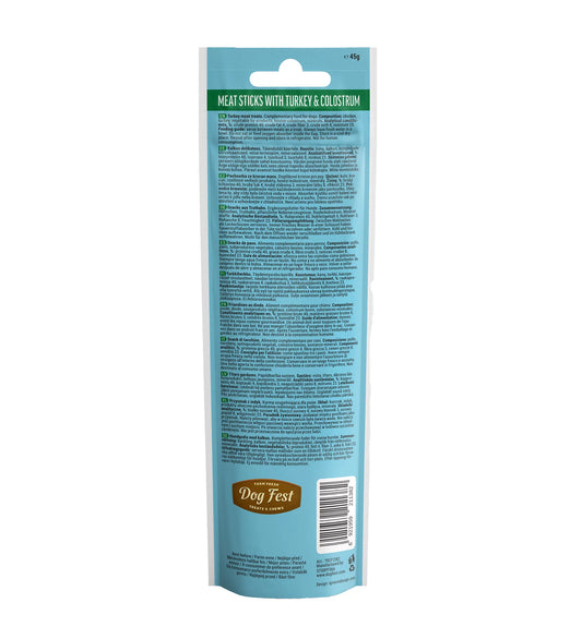 Dog Fest Turkey Stick With Colostrum 45g