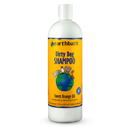 Earthbath® Dirty Dog Shampoo Sweet Orange Oil, Degreases & Removes Stains, Made in USA, 16 oz