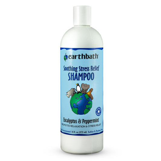 Earthbath® Soothing Stress Relief Shampoo Eucalyptus & Peppermint, Promotes Relaxation & Stress Relief, Made in USA, 16 oz