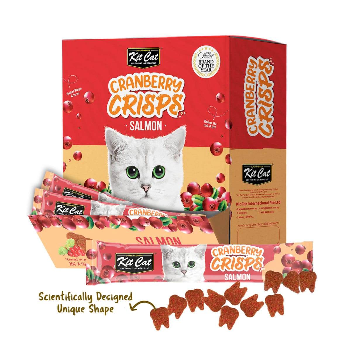 Kit Cat Cranberry Crisps Salmon 20g