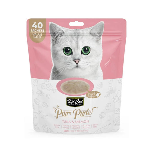 Kit Cat Puree 600g Tuna & Salmon-40pcs