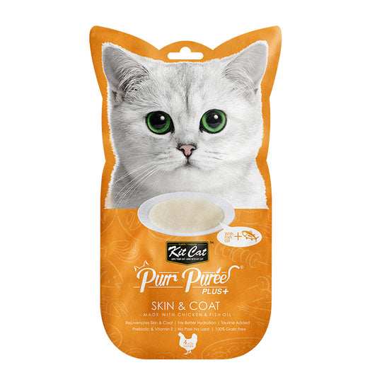 Kit Cat PureePlus Skin & Coat(Chicken) 60grm