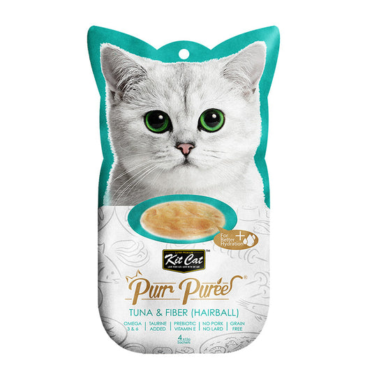 Kit Cat Puree Tuna & Fiber(Hairball)