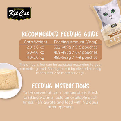 Kit Cat Petite Pouch - Classic Chicken In Aspic Wet Cat Food 70G
