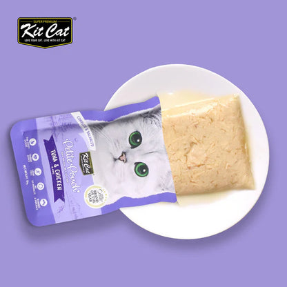 Kit Cat Petite Pouch - Tuna & Chicken In Aspic Wet Cat Food 70G