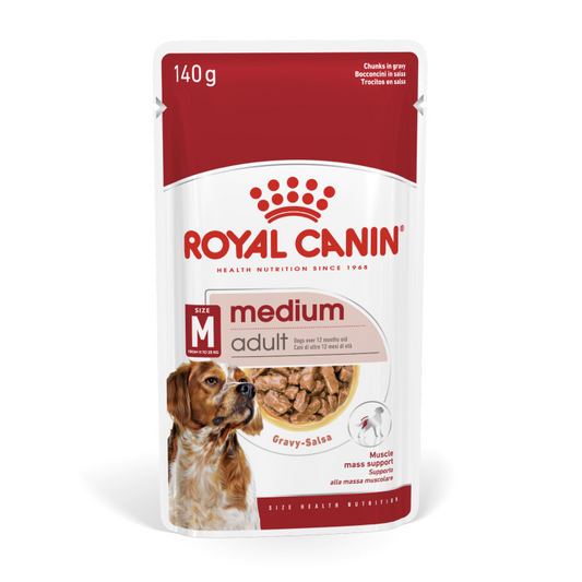 Royal Canin Size Health Nutrition Medium Adult (Wet Food - Pouches) 10 x 140 g