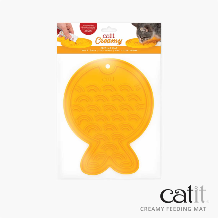 Catit Creamy Fish-shaped Silicon Feeding Mat