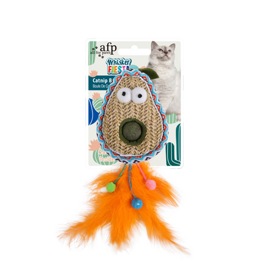All For Paws Whisker Fiesta- Catnip Ball Avocado