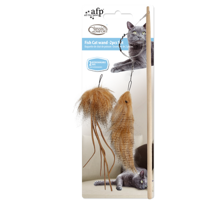 All For Paws Classic Comfort - Fish Cat Wand - Set