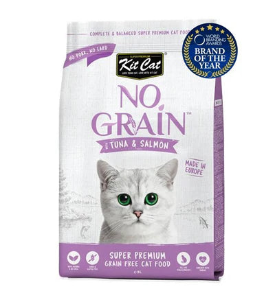 Kit Cat No Grain Tuna & Salmon Super Premium Cat Dry Food 1 KG
