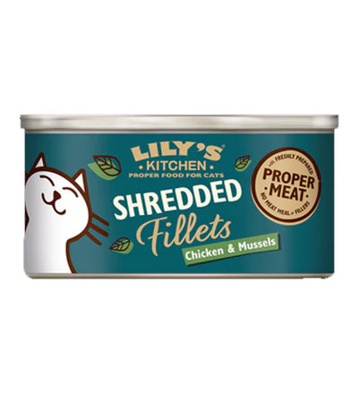 Lily's Kitchen Shredded Fillets Chicken & Mussels in Broth Wet Cat Food (70g)