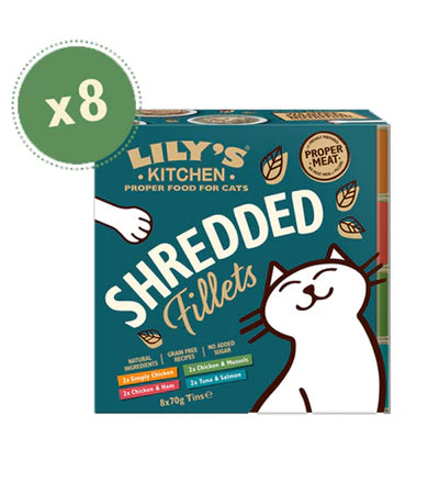 Lily's Kitchen Shredded Fillets Multipack Wet Cat Food (8x70g)