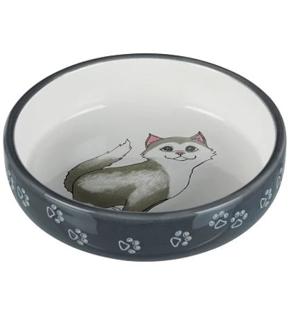 Trixie Ceramic Cat Bowl for Short-Nosed Breeds 16 x 5 x 16 cm
