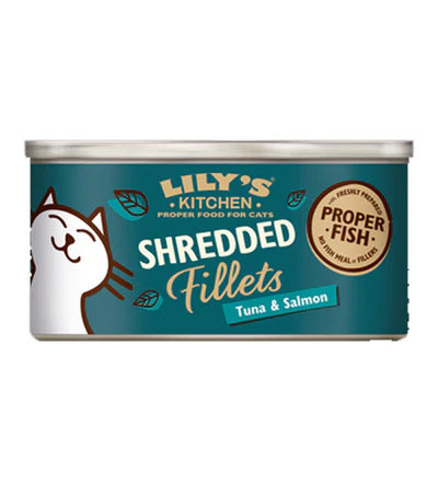 Lily's Kitchen Shredded Fillets Tuna & Salmon in Broth Wet Cat Food (70g)