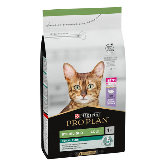 Purina Pro Plan Sterilised Adult Renal Plus Dry Cat Food with Turkey, 1.5 kg